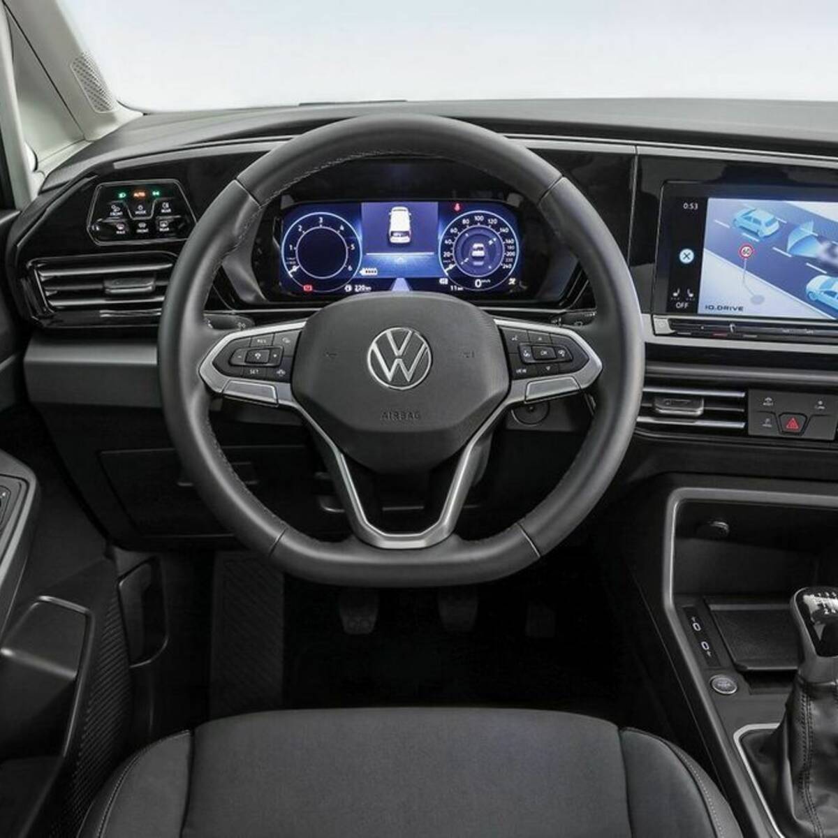 Anstelle der analogen Instrumente befindet sich im neuen VW Caddy optional ein Display